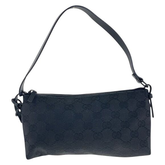 バッグ Gucci GG Accessory Pouch Leather Black Gucci Black GG Canvas Handbag Accessory Pouch